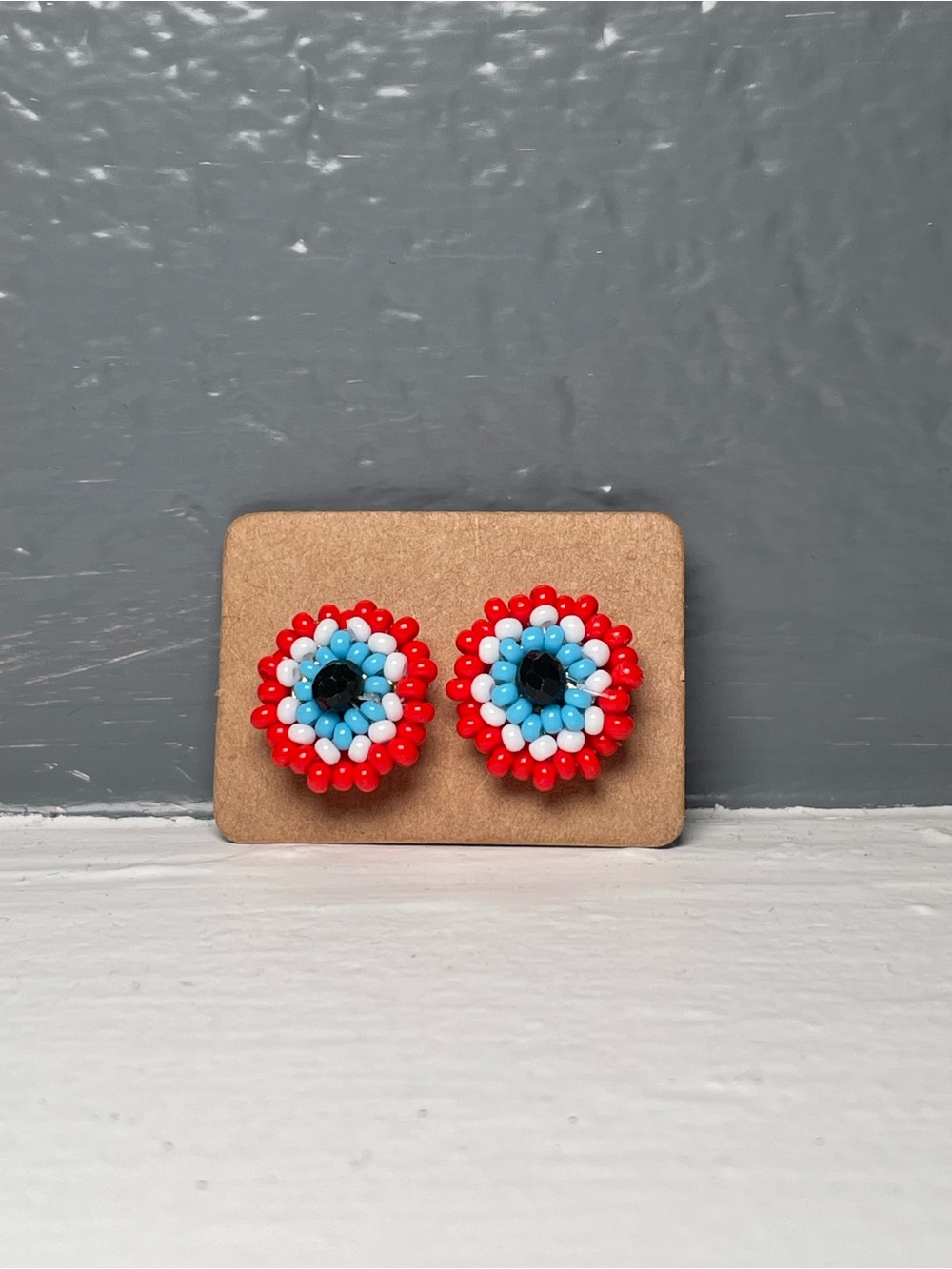 Huichol Beaded Stud Earrings